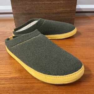 Olukai Men Hamani Hulu Shearling Wool Lined Comfort Mule Slipper Size 12